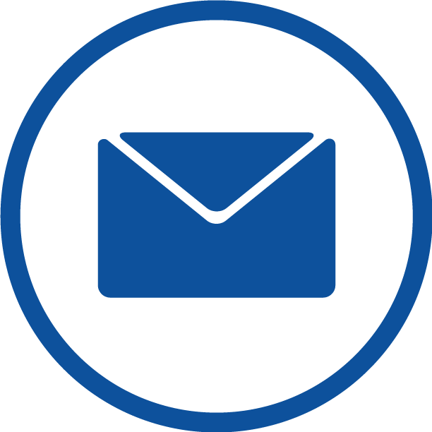 Mail Jjp Hospitalaria - Mail Icon In Round Png (612x612), Png Download
