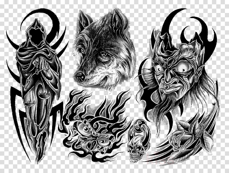 Tattoo Designs Transparent Background Clipart Sleeve - Tattoo (900x680), Png Download