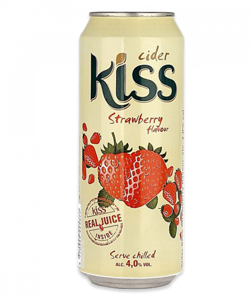 Kiss Wild Strawberry 500ml Can - Strawberry (1200x1200), Png Download