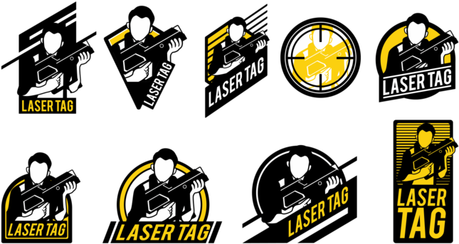 Laser Tag Vektor Etiketten - Laser Tag Vector (700x490), Png Download
