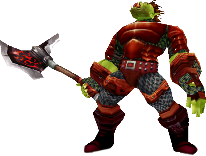 Warrior2 - World Of Warcraft Orc (667x504), Png Download