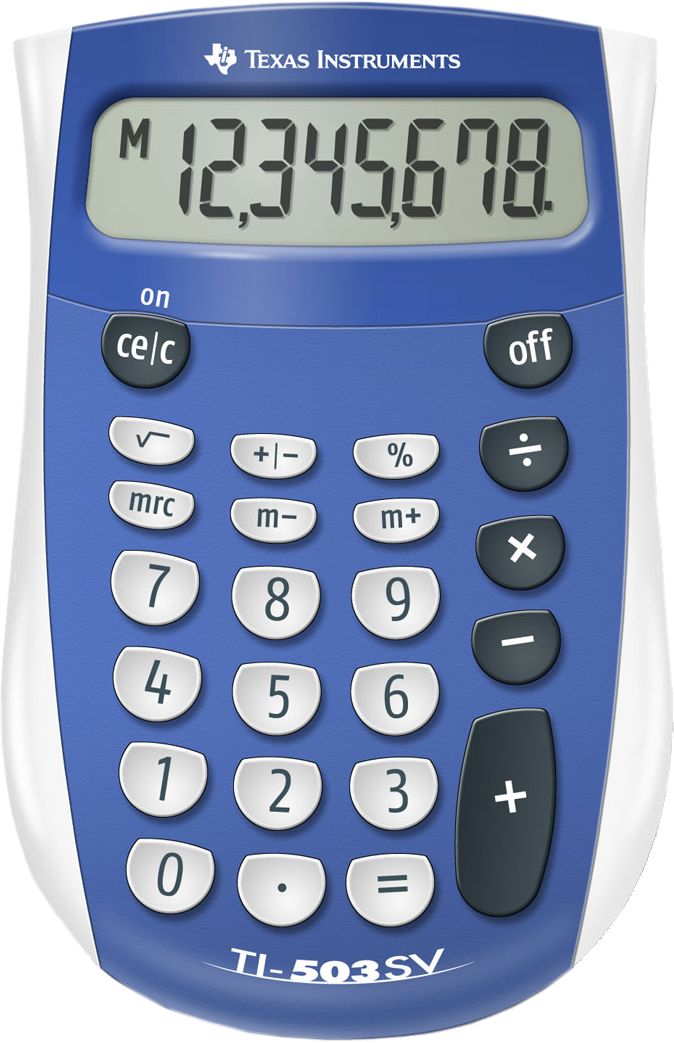 Texas Instruments Ti-503sv Basic Battery Powered Calculator - Ti 503sv (674x1043), Png Download