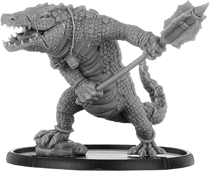 Kinakk, Krokodar Warrior - Mierce Miniatures Crocodile (795x650), Png Download
