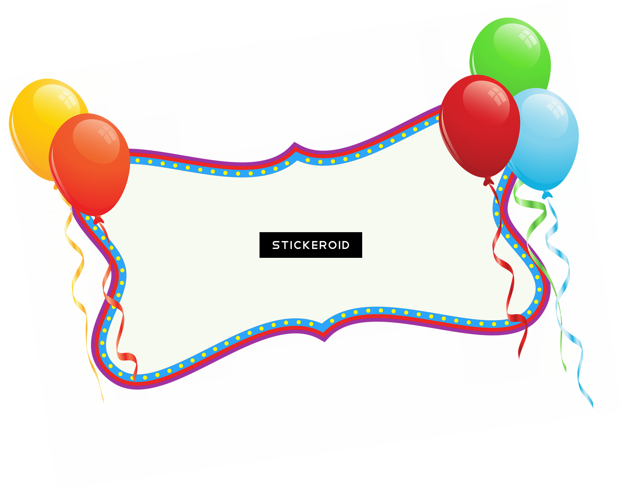 Birthday Frame - Balloon (2181x1718), Png Download