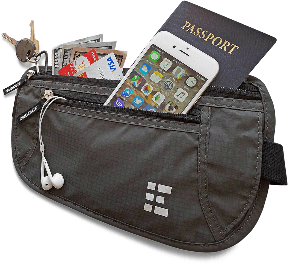 Rfid Blocking Travel Money Belt - Keep Your Cash Safe When Travelling (1024x1024), Png Download