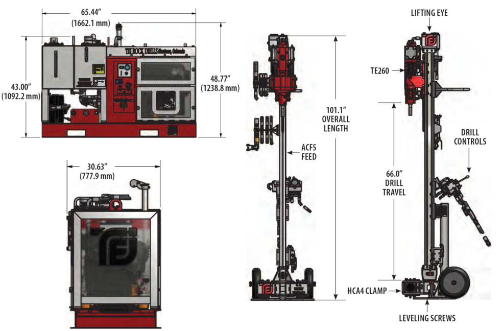 Mp260 Portable Drilling Systems - Rock Drilling Portable (1024x677), Png Download