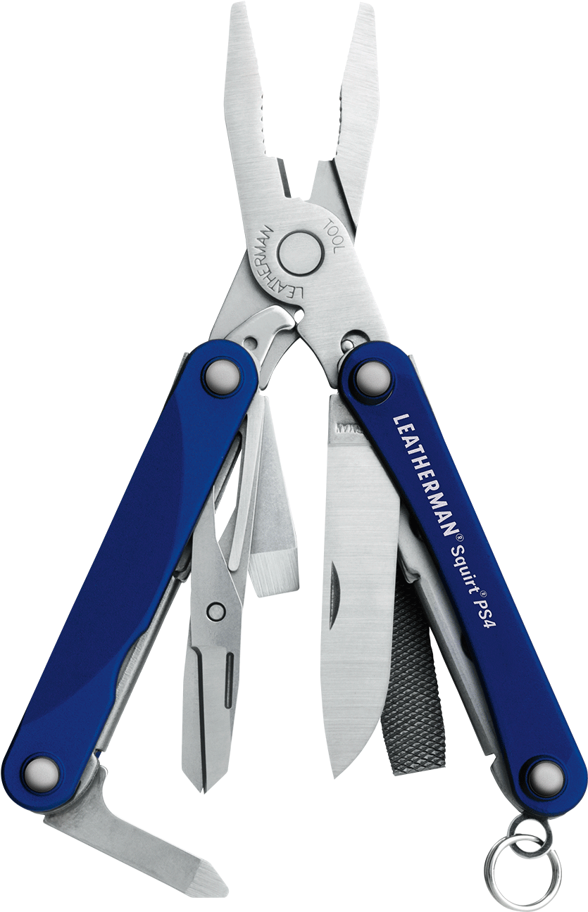 Squirt® Ps4 - Leatherman - Squirt Ps4 Multitool - Black (2000x2000), Png Download
