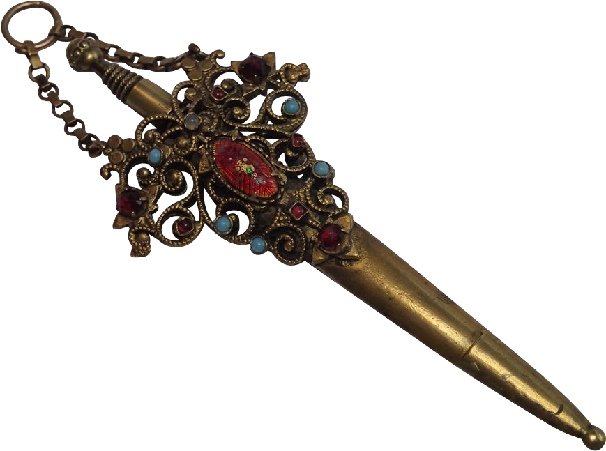 Miniature Chatelaine Scissors &amp - Cannon (977x977), Png Download