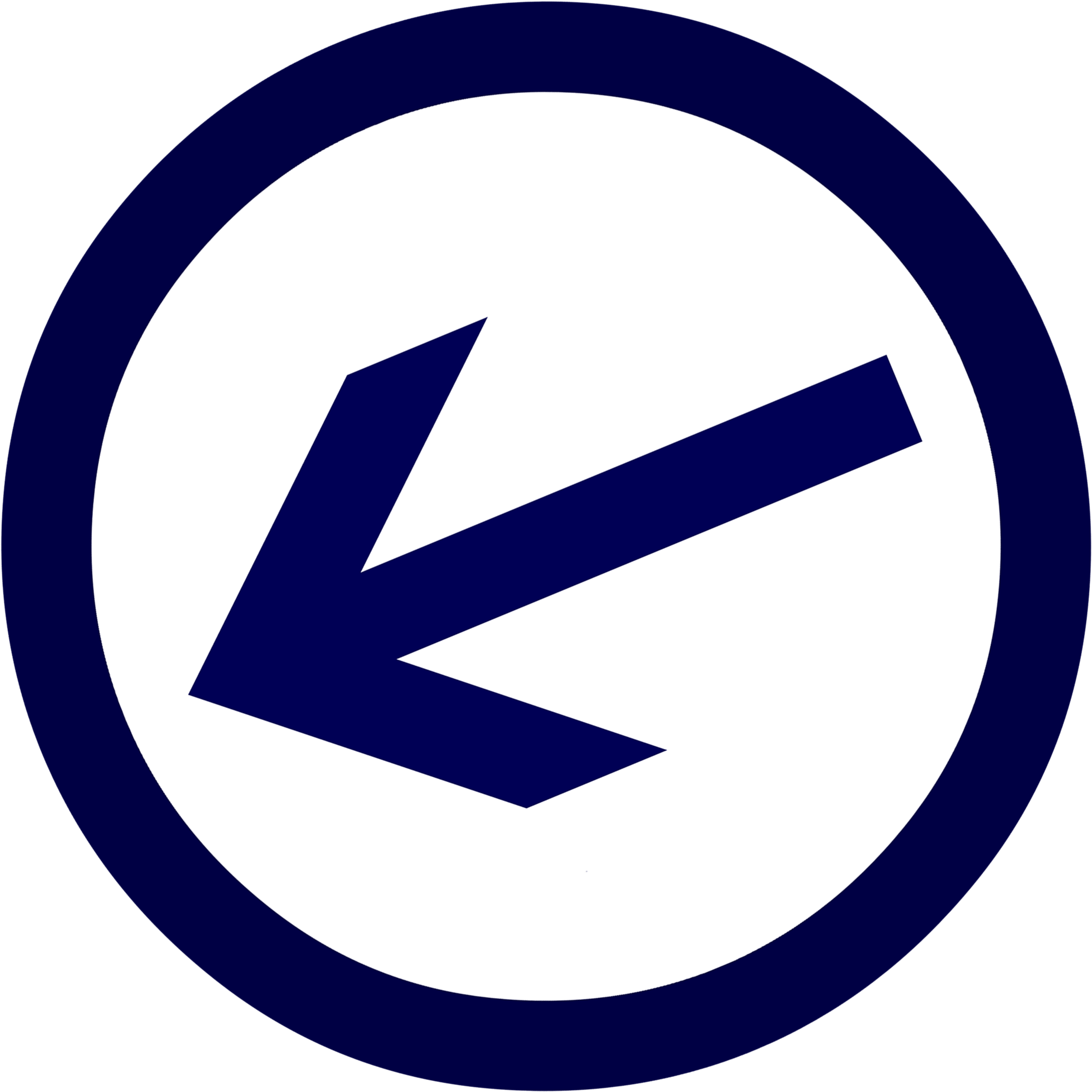 16 Cardinal Points Wsw - Tick In Circle In Blue (2362x2362), Png Download