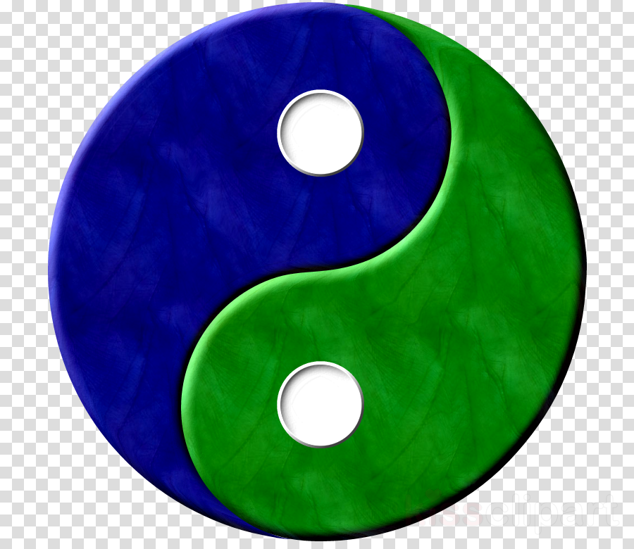 Bola 8 Billar Fondo Transparente Clipart Eight-ball - Yin Yang Green And Blue (900x780), Png Download