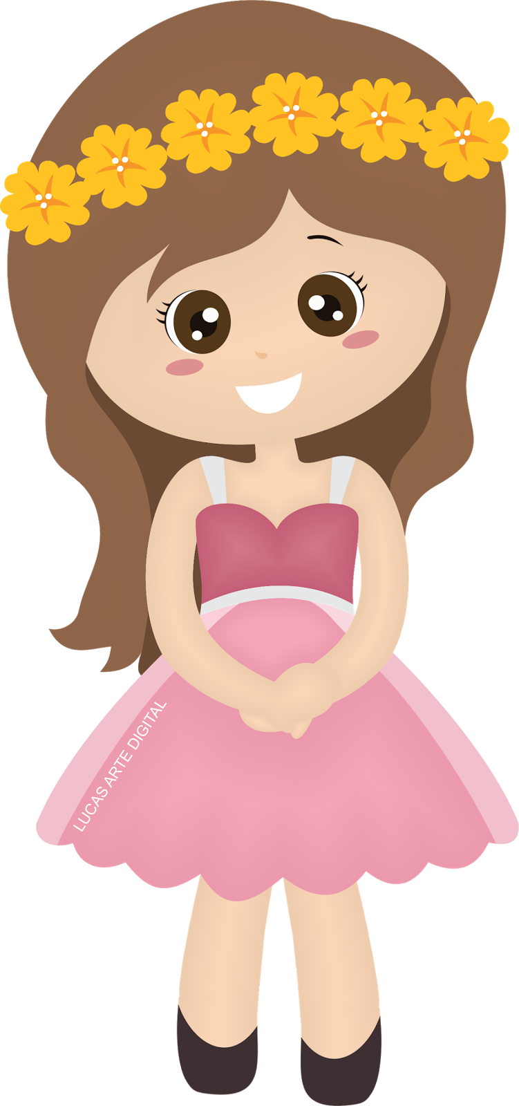 Png Boneca - Cartoon (751x1600), Png Download