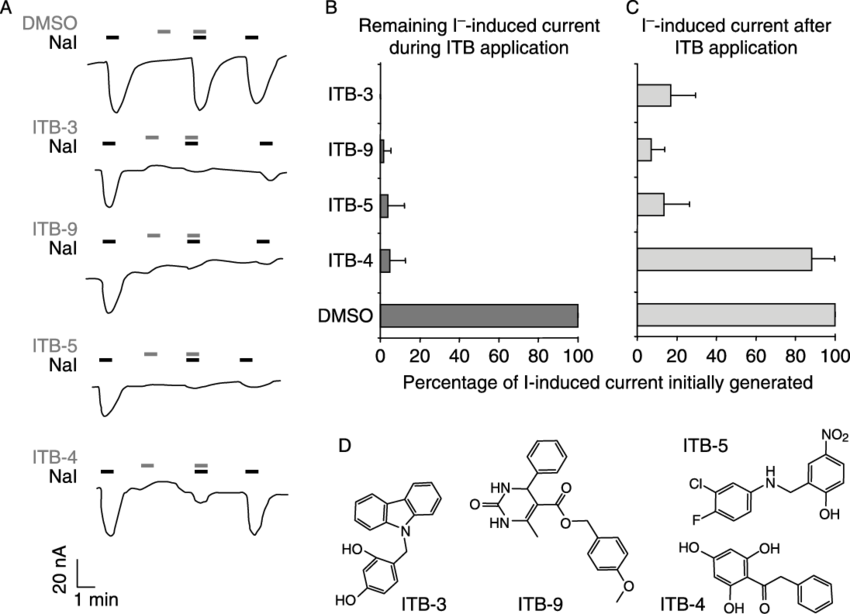 Effects Of Itb 3, Itb 9, Itb 5 And Itb 4 On Iodide - African Clawed Frog (850x614), Png Download