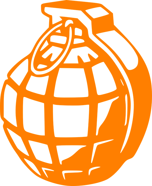 Grenade Clipart Explosive - Hand Grenade (588x720), Png Download