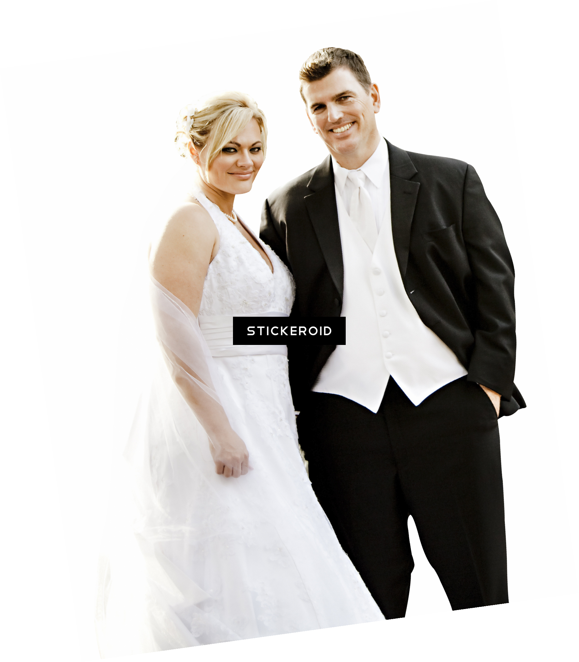 Wedding Dress - Wedding Couple Suit (1849x2113), Png Download