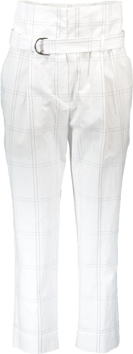 Brunello Cucinelli Paper Bag Waist Pant, Wht-blk - Pocket (960x1223), Png Download