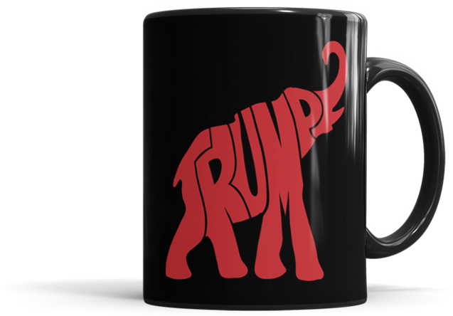 Trump Elephant Silhouette - Need A Coffee The Size Of My (740x740), Png Download