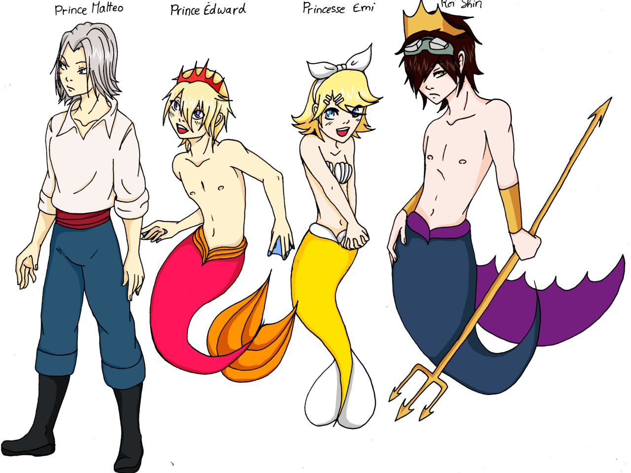 Mermaid Tail - Anime Mermaid Tail Drawing (1280x959), Png Download