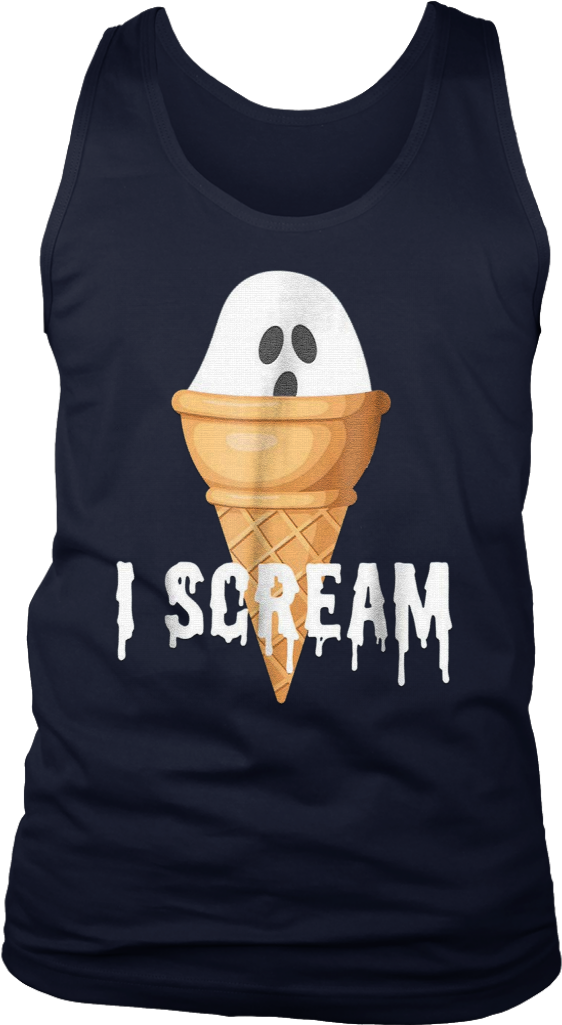 Ice Cream Halloween Costume Funny I Scream Ghost Pun - Shirt (1024x1024), Png Download