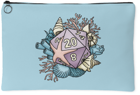 Mermaid D20 Zip-up Dice Bag - D20 System (580x580), Png Download