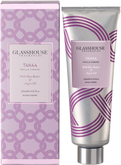 Glasshouse Fragrances Hand Creme Tahaa Vanilla Caramel - Glasshouse Fragrances Tahaa Hand Cream 125ml (832x750), Png Download