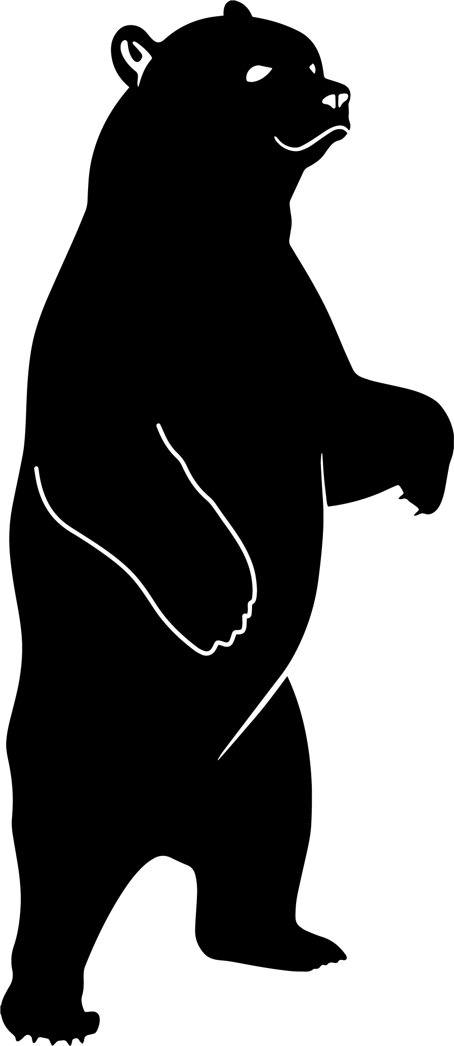 Grizzly Bear Free File Machines Plasma Ready - Autocad Dxf (897x2064), Png Download