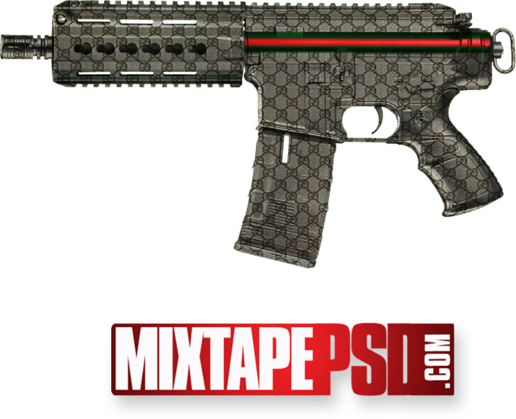 Free Gucci Automatic Gun Psd Official Psds - Laurel Wreath Vector Psd (738x600), Png Download