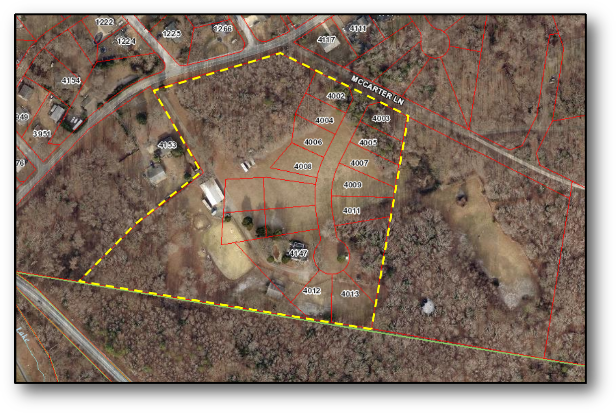 16 Recorded Single Family Detached Lots Plus Open Space - Map (1249x843), Png Download