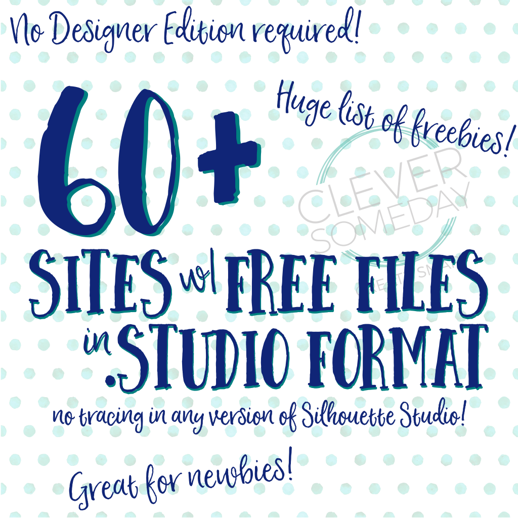 Huge Resource For Silhouette Users Over 60 Sites With - Free Studio3 Files (1024x1024), Png Download