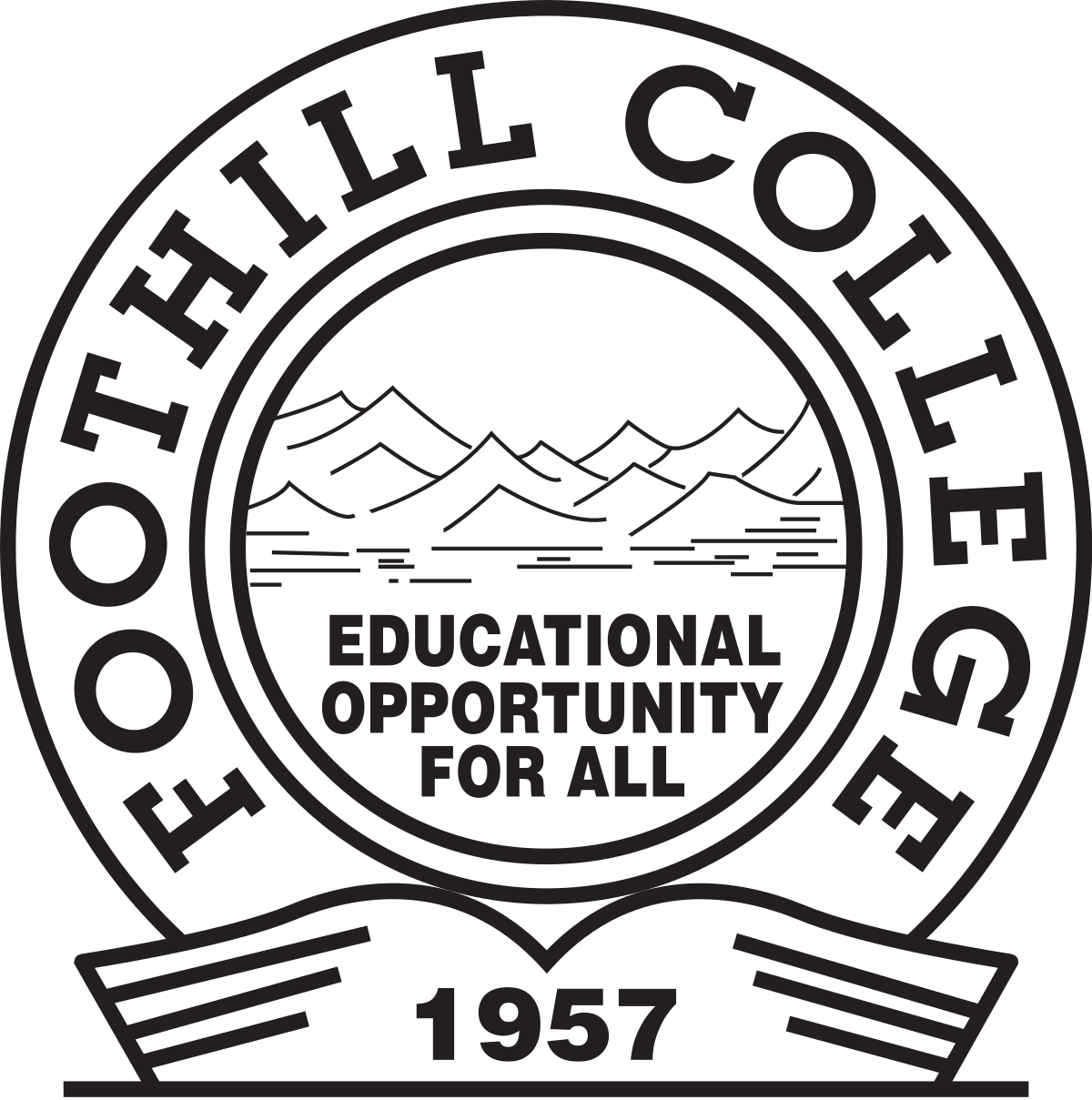 Foothill College Seal (1200x1209), Png Download