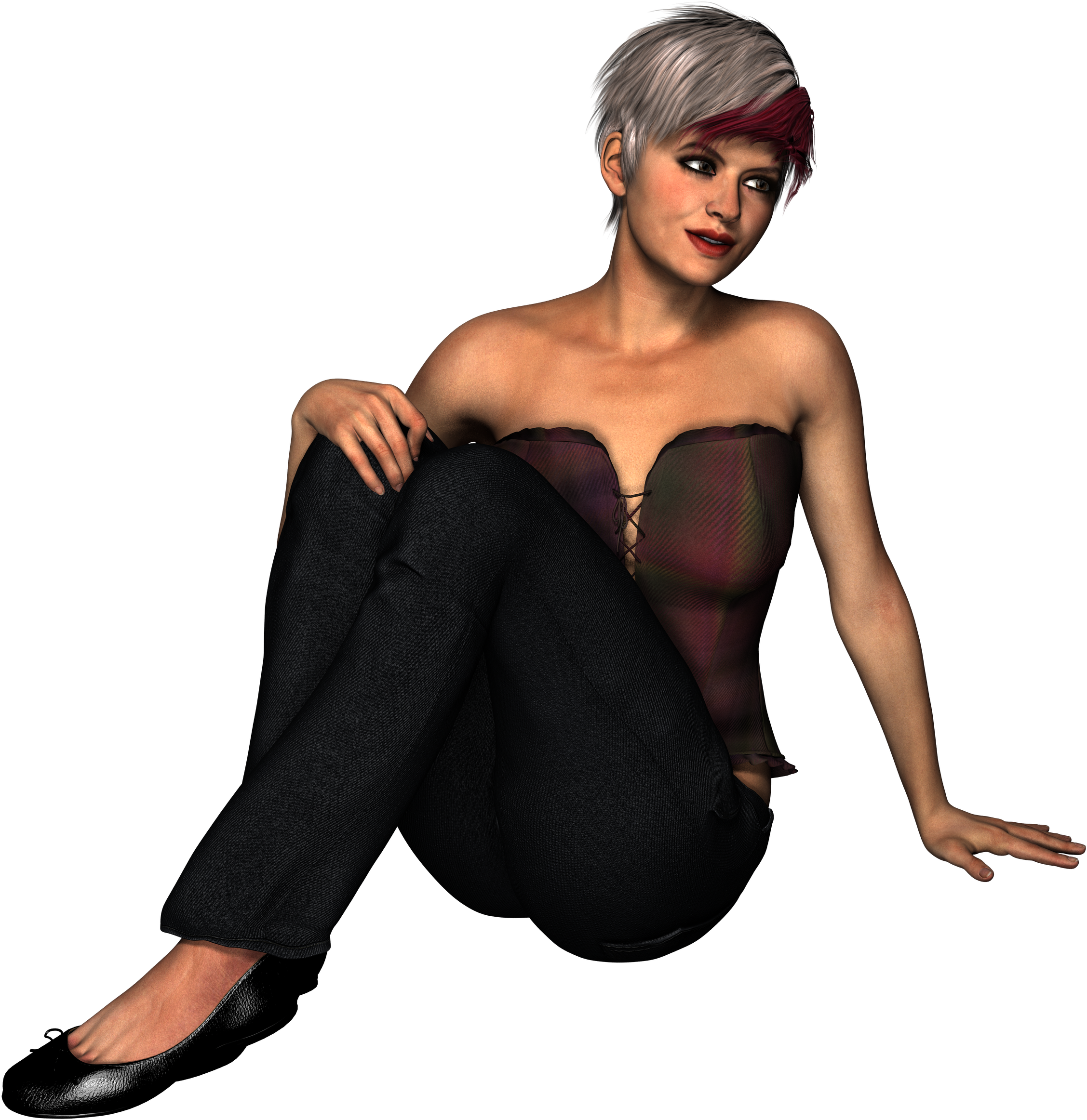 Woman Sitting Young Female People 1443130 - Orang Duduk Png (2320x2508), Png Download