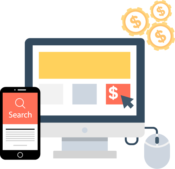 Paid Search Icon Png Yellow - Pay-per-click (596x574), Png Download