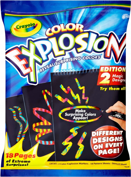 Crayola Colour Explosion Extreme Black - Colour Explosion Multi - Colour Mini Kit (940x587), Png Download