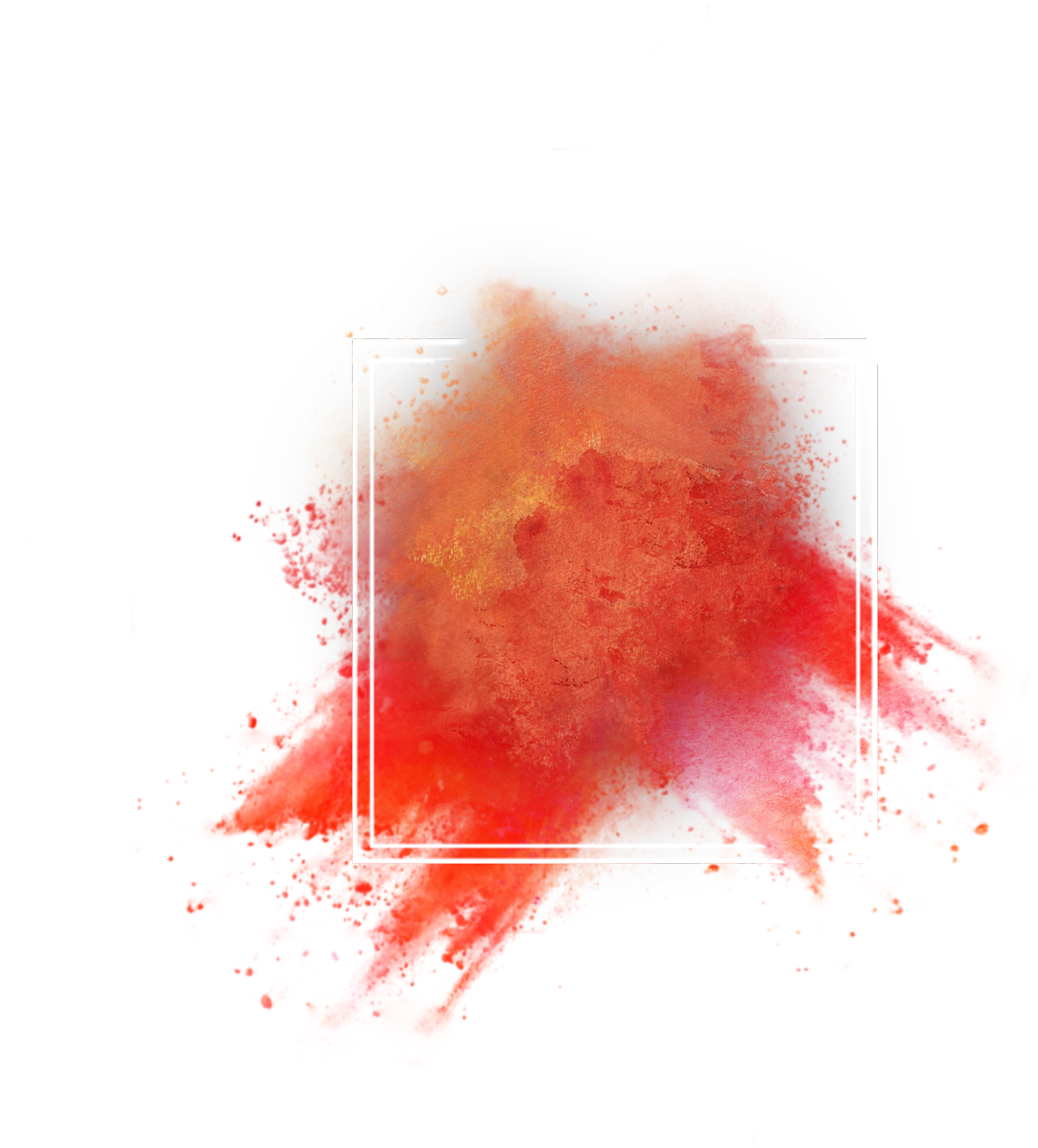 Color Powder Dust Explosion Png Image Free Download - Orange Powder Effect Png (2048x2048), Png Download