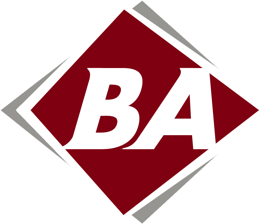 Red Ba Logos Indicate That There Is Video Availble - Ba Logo Design Png (881x881), Png Download