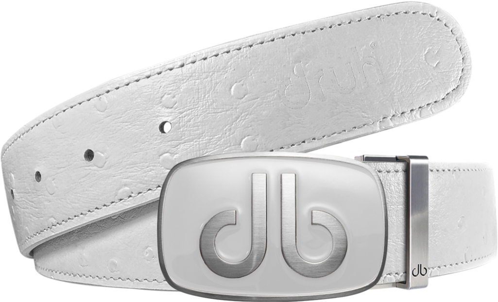 White Ostrich Texture Leather Strap With Db Classic - Strap (1024x1024), Png Download