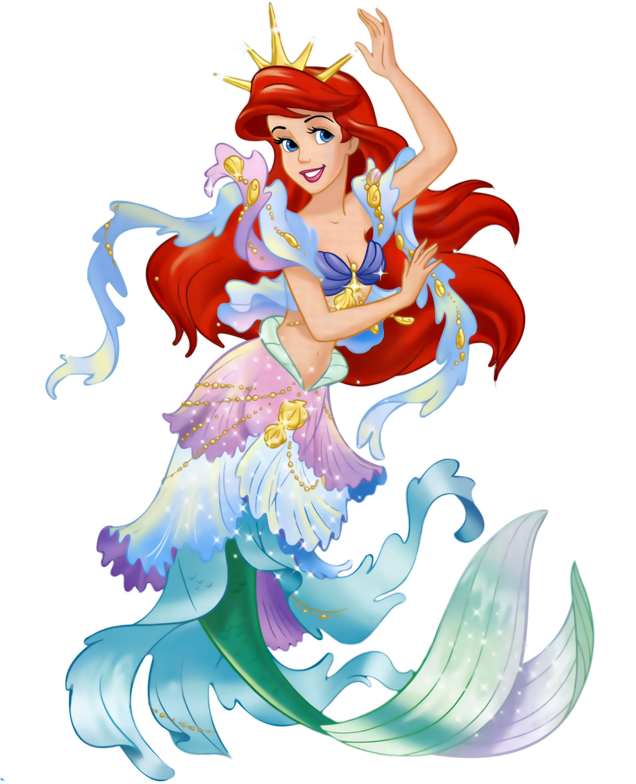 Download Ariel Mermaid, Ariel The Little Mermaid, Mermaid Cartoon, - Ariel  Little Mermaid Character PNG Image with No Background 