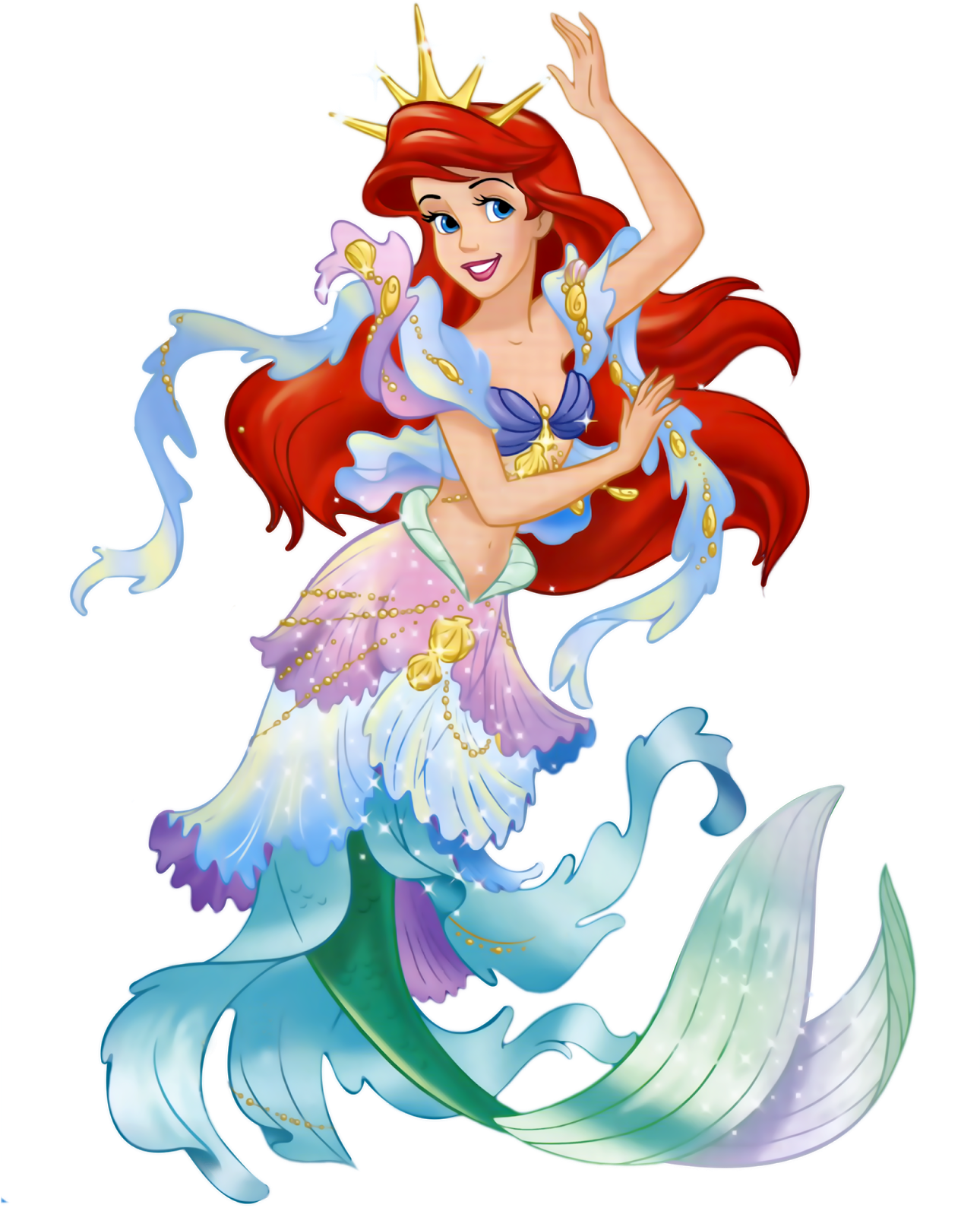 Ariel Mermaid, Ariel The Little Mermaid, Mermaid Cartoon, - Ariel Little Mermaid Character (1289x1600), Png Download