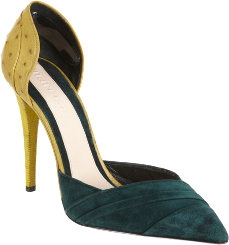 Narciso Rodriguez Ostrich D'orsay Pump - Basic Pump (450x750), Png Download