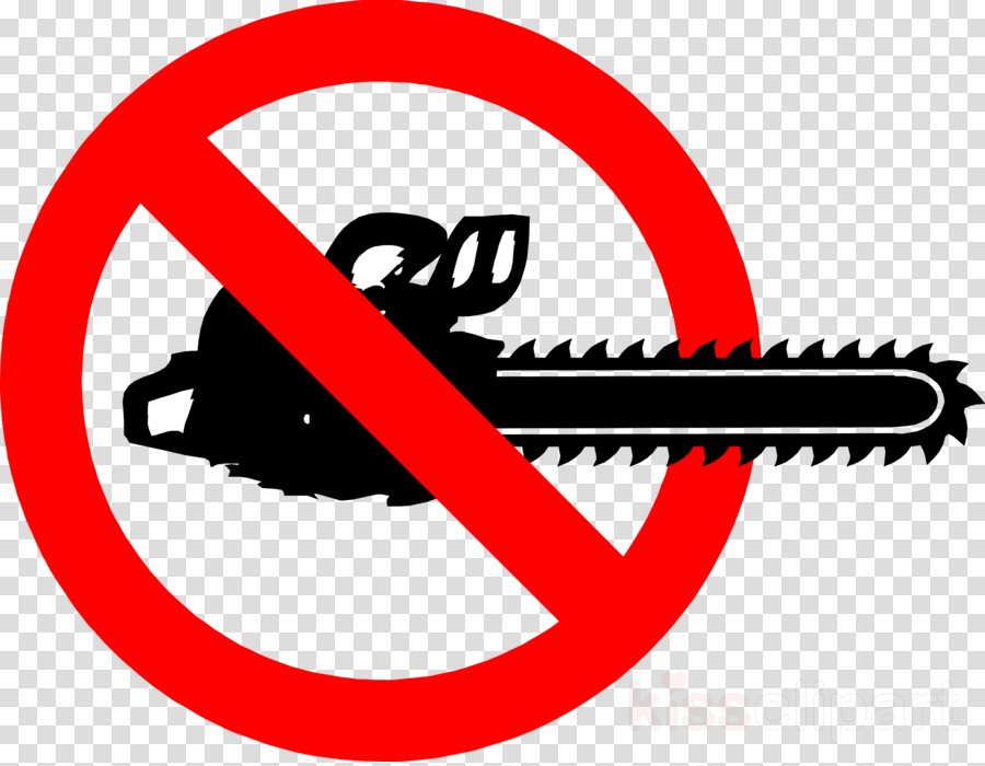 No Chainsaw Use Sign Clipart Chainsaw Clip Art - No Chainsaws (900x700), Png Download
