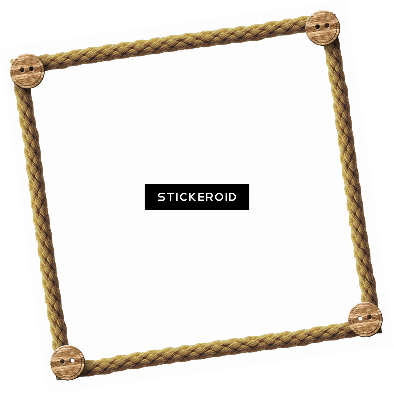 Rope Frame - Borders And Frames (1354x1355), Png Download