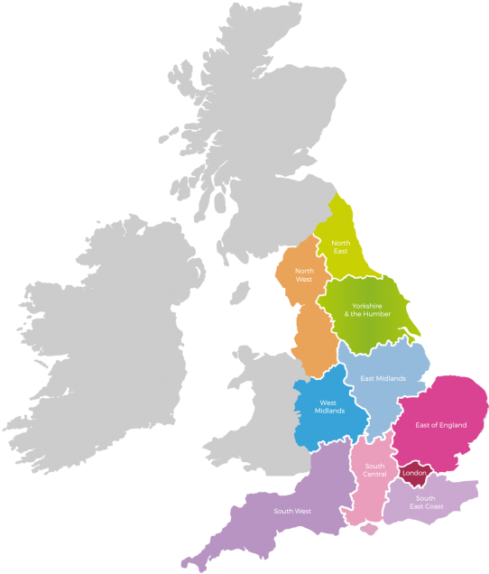 Map - Uk Map Showing Banbury (542x636), Png Download