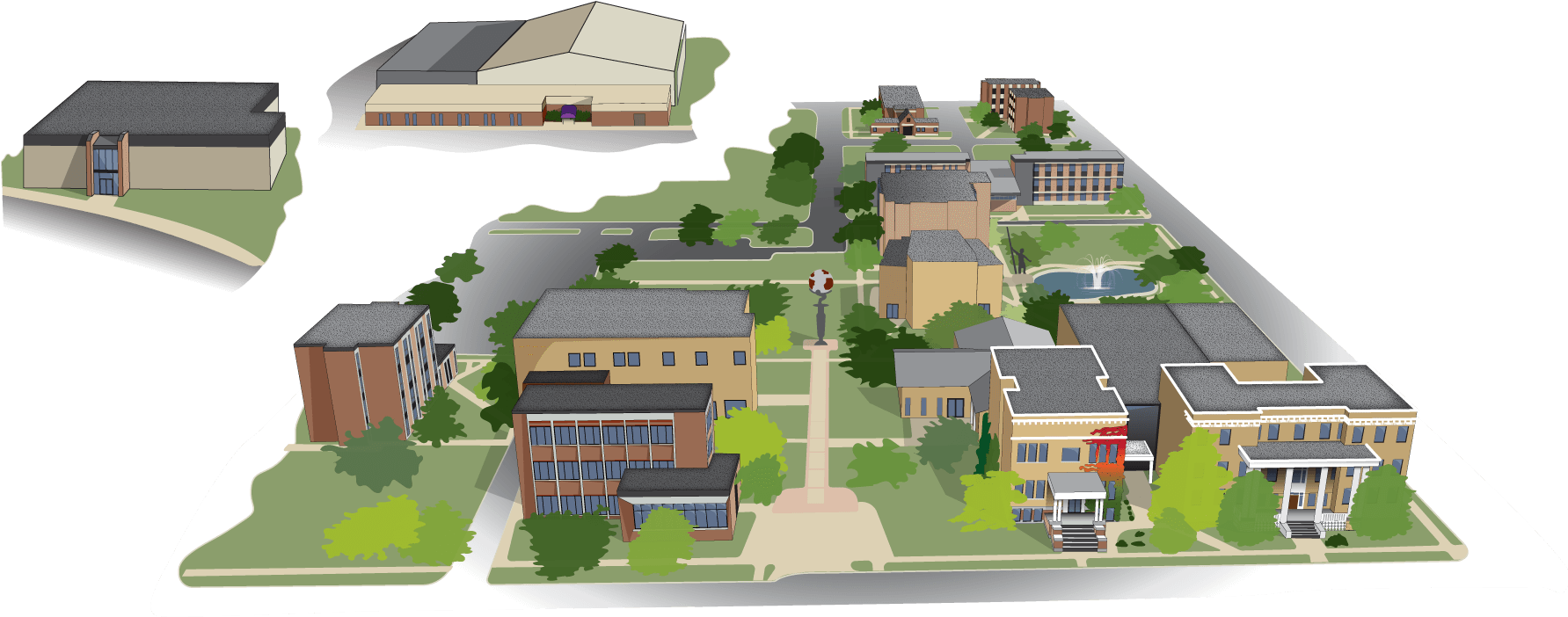 Campus Map - Waldorf University Forest City Iowa Campus (1787x727), Png Download