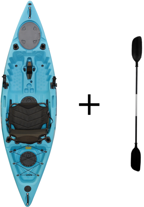 Single Person Rotomolded Pedal Kayak Set - Sea Kayak (800x800), Png Download