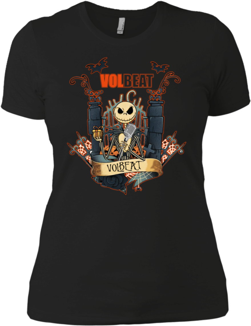 Volbeat Nightmare Jack Skellington Boyfriend T-shirt - Shirt (1155x1155), Png Download