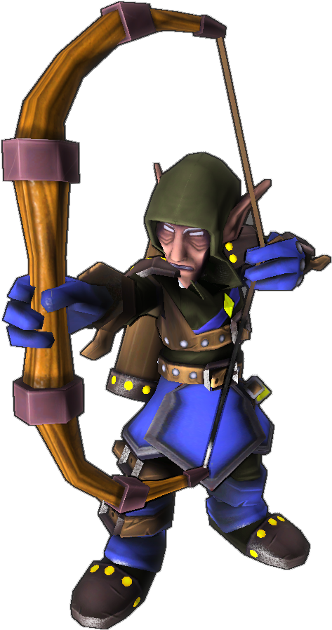 Dark Elf Archer - Dungeon Defenders Png (473x897), Png Download