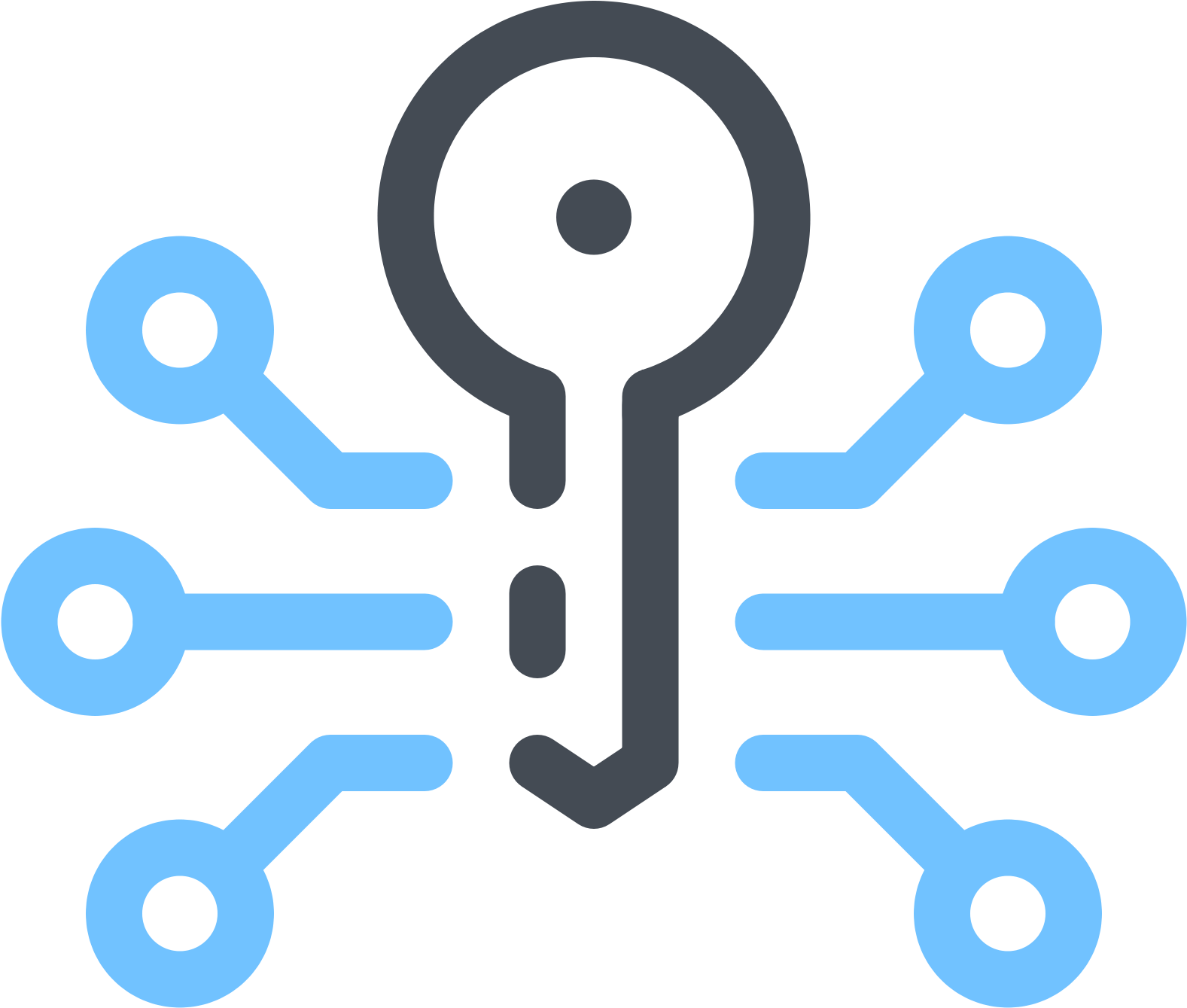 Grand Master Key Icon - Hub And Spoke Icon (1600x1600), Png Download