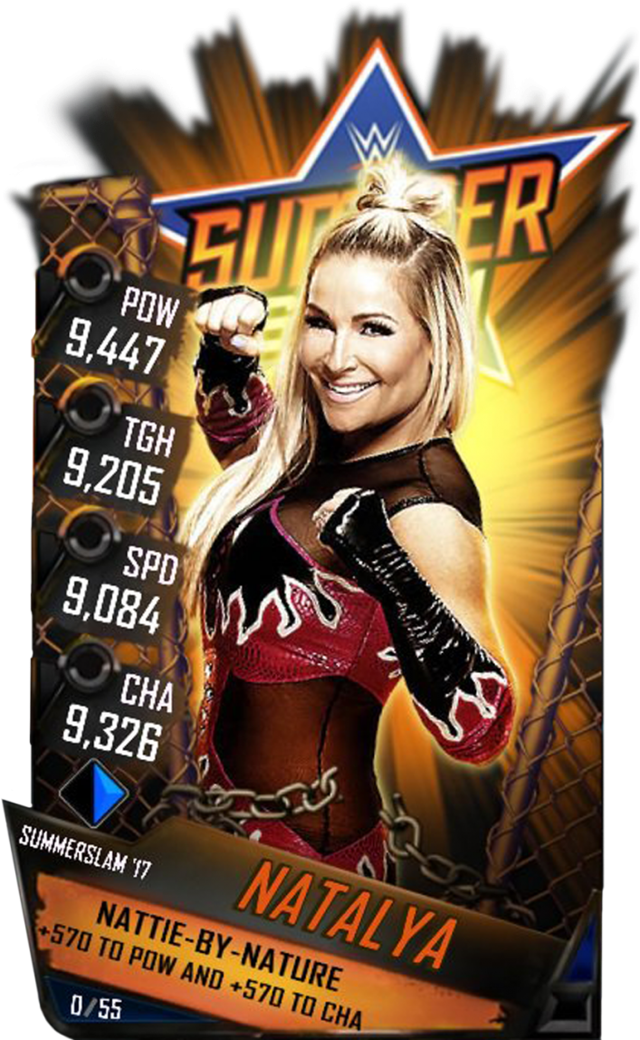 Natalya S3 15 Summerslam17 - Wwe Supercard Summerslam 17 Cards (733x1158), Png Download