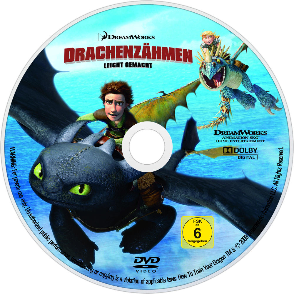 How To Train Your Dragon Dvd Disc Image - Train Your Dragon Poster (1000x1000), Png Download