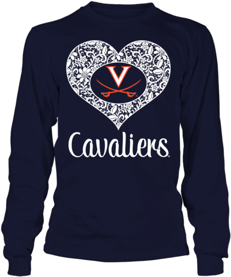 Cavaliers Lace Heart Logo Virginia Cavaliers Shirt - Lace Logo - Orlando City Sc Unisex Long Sleeve (600x600), Png Download