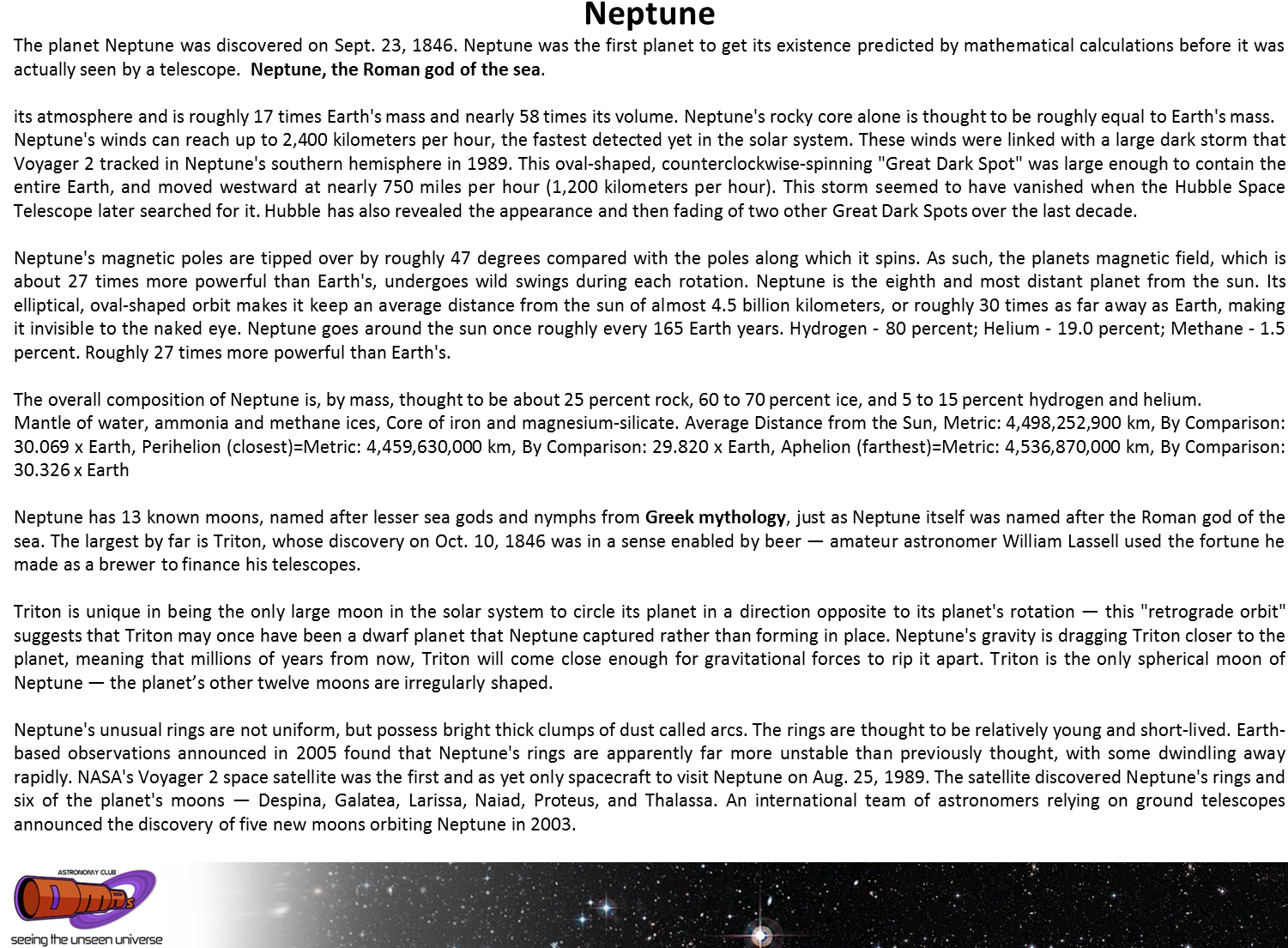 Facts About Neptune - Planet (1513x1128), Png Download